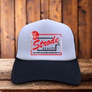 Strode Realty Mens Trucker Hat Black Halloween Series Michael Myers Horror Cap